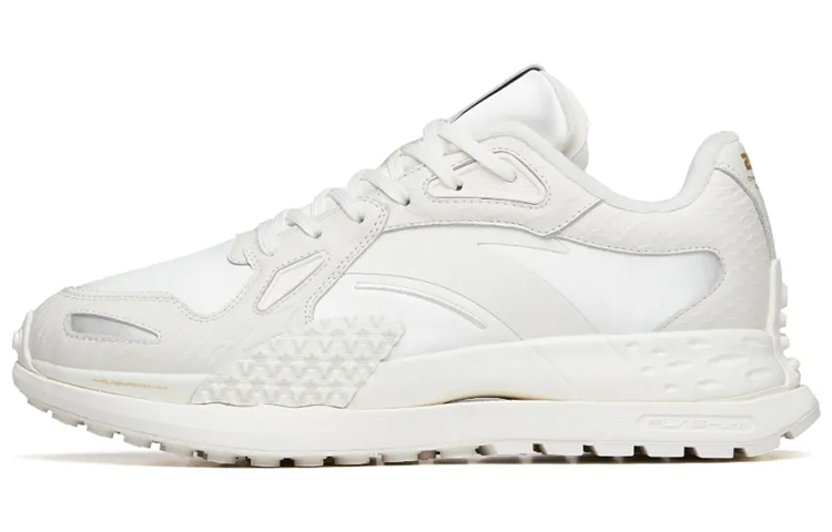 Anta Cushioning Anti-Slip And Wear-Resistant Low-Top Running Shoes Women's Ivory White Trendy Casual Sleeping Dragon