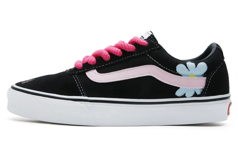 Vans Ward Coverage Lightweight Breathable Low-Top Skateboard Shoes Women's Black Blue Pink