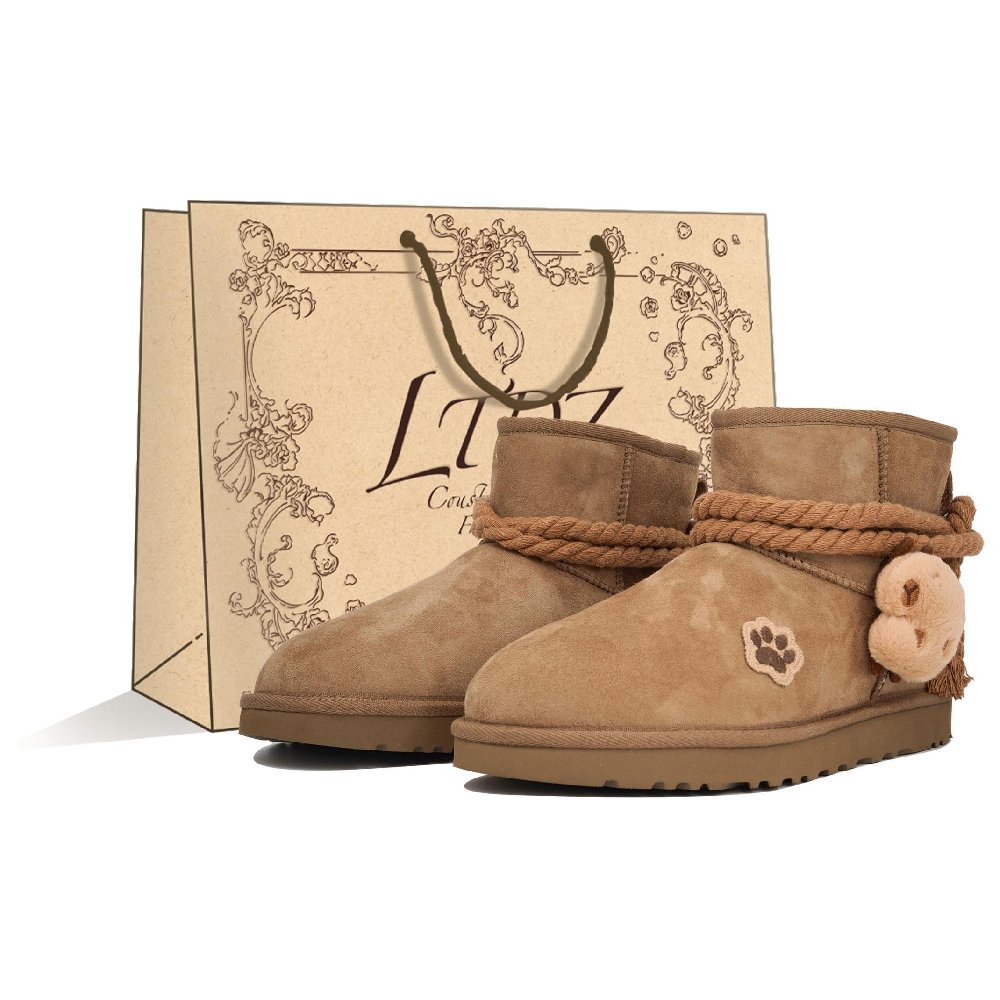 UGG CLASSIC MINI LTDZ Capybara Box Short Snow Boots Women's Chestnut
