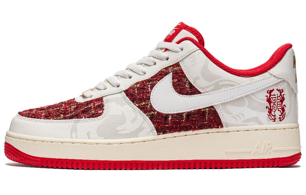 Nike Air Force 1 Low-Top Skateboard Shoes Men's Red