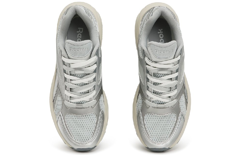 Reebok Low Top Running Shoes Unisex Gray Silver