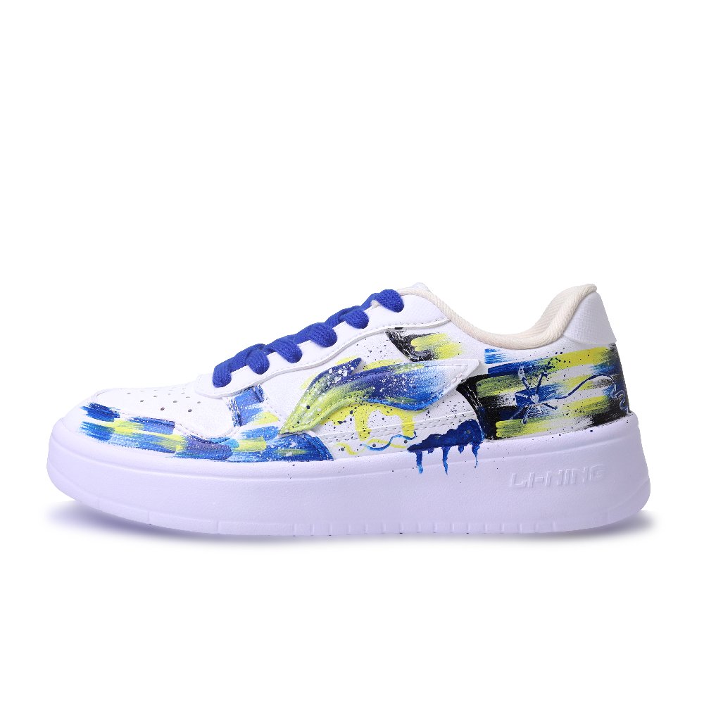 LINING Pontoon Boats Skateboard Shoes Unisex Low top White Blue Yellow Black