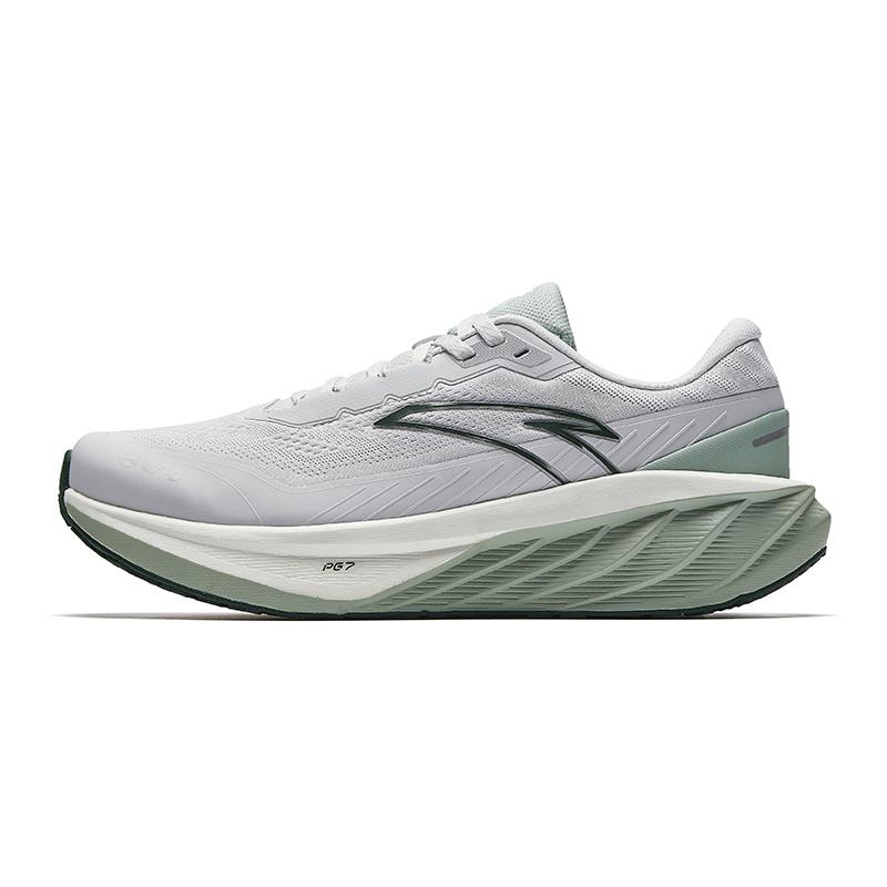 Anta Cushioned Slip Resistant Low Top Casual Running Shoes Men's Gray Green