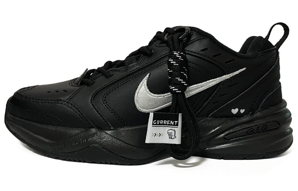 Nike Air Monarch 4 Anti-Slip Wear-Resistant Low-Top Chunky Sneakers Unisex Black