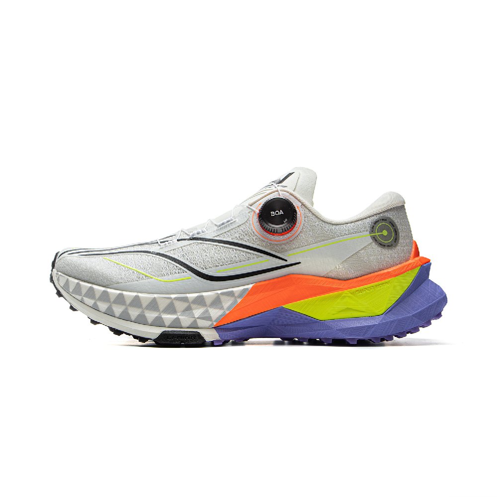 LiNing Anti Slip Wear Resistant Low Top Trail Running Shoes Men's Gray