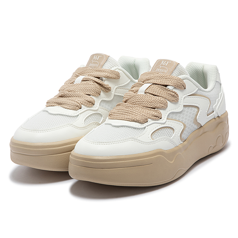 361° Low-Top Skateboard Shoes Women's White Brown купить в интернет-магазине Yoocart с быстрой доставкой по России.