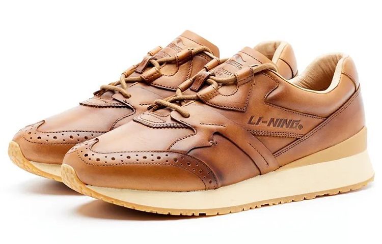 Maison Corthay x LI-NING 1990 001 Premium Low-Top Casual Shoes Men's Teakwood