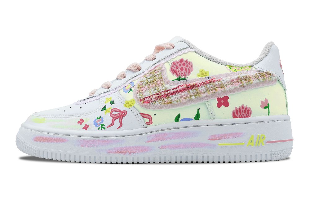 Nike Air Force 1 Low-Top Skateboard Shoes Women's Pink White