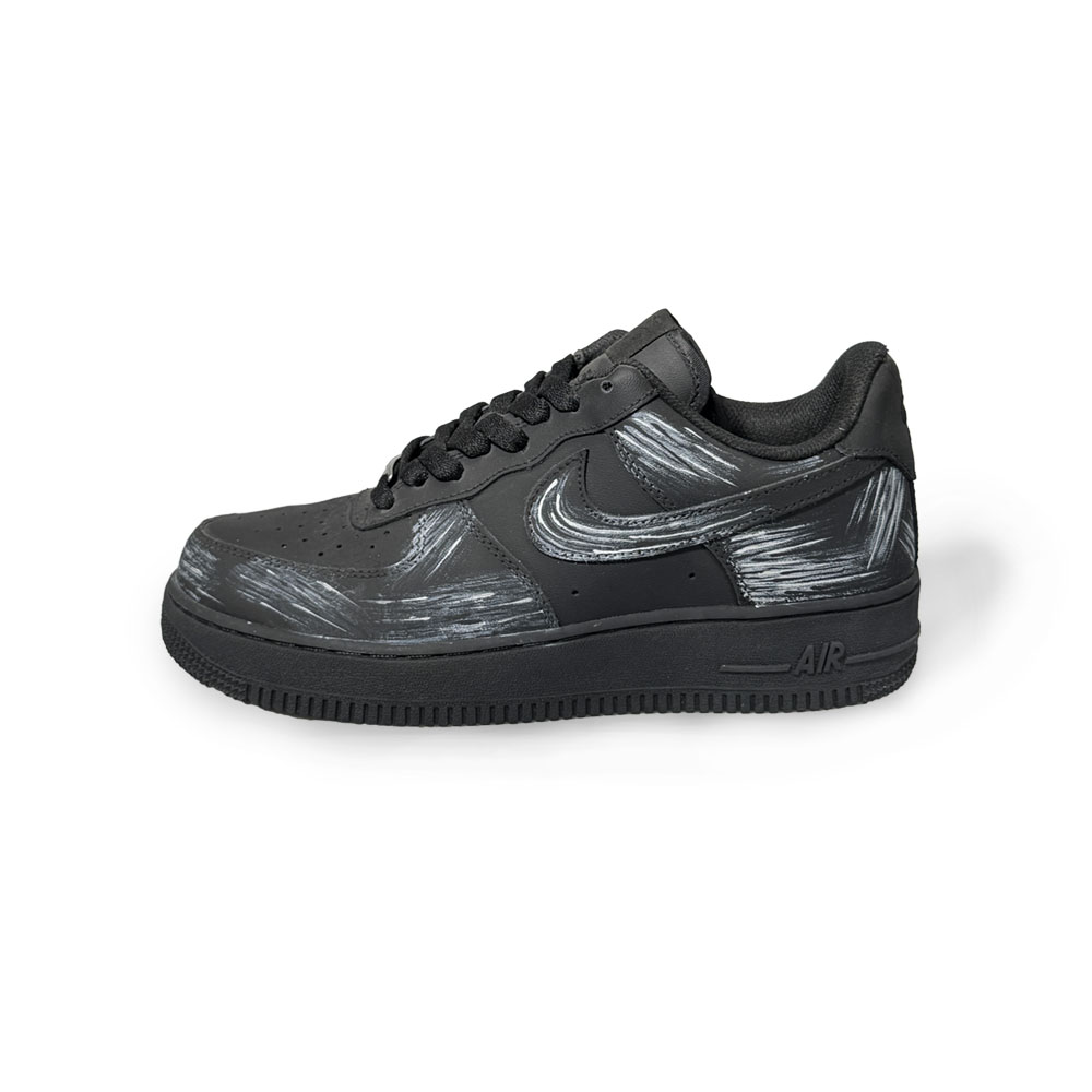 Nike Air Force 1 Low Top Skateboard Shoes Unisex Black