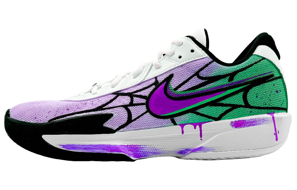 Nike Air Zoom G.T. Cut Academy Low Top Basketball Shoes Men's Purple Green