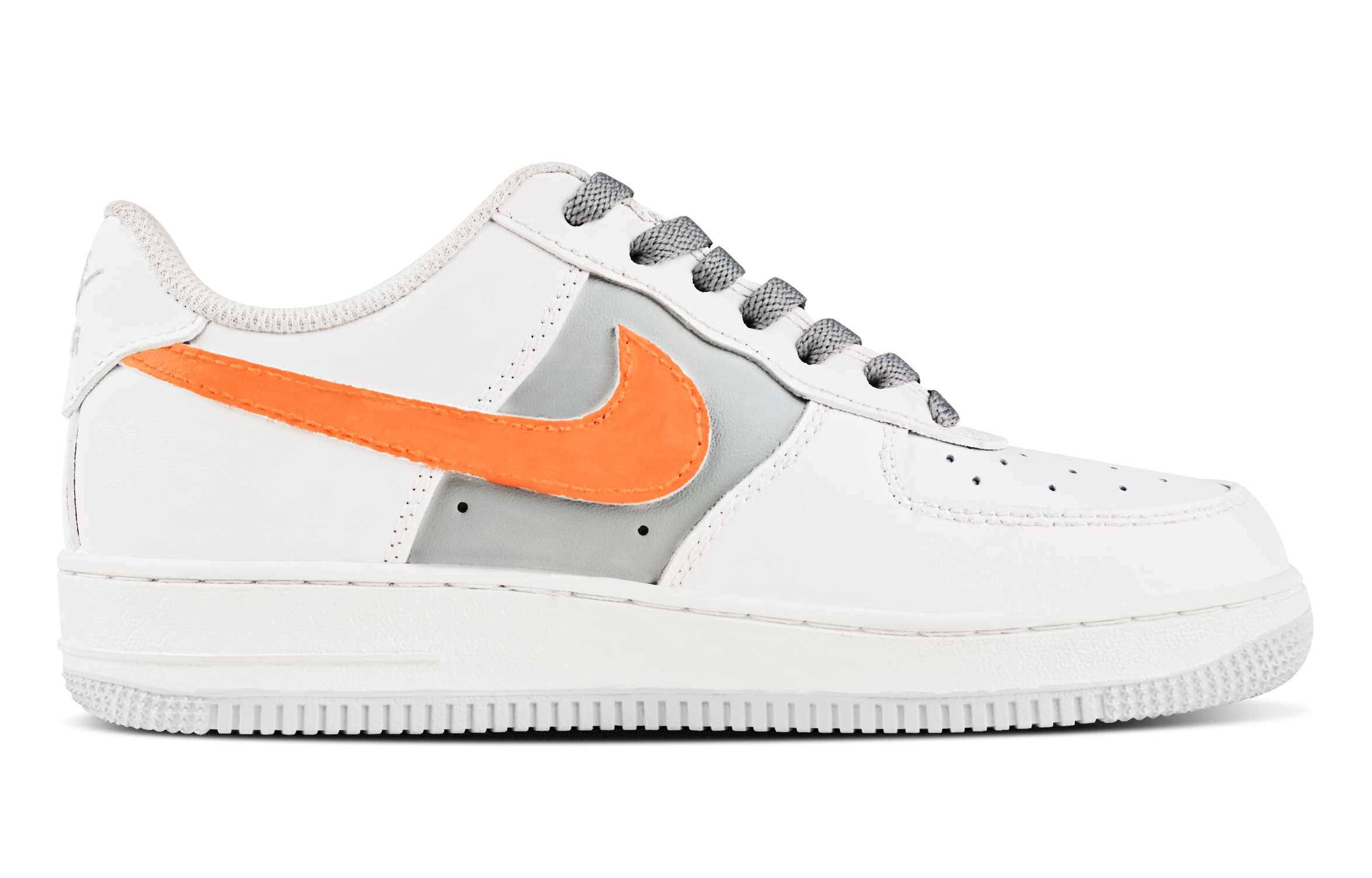 Nike Air Force 1 'Triple White. Abrasion Resistant Low Top Skateboard Shoes Women's Orange Red