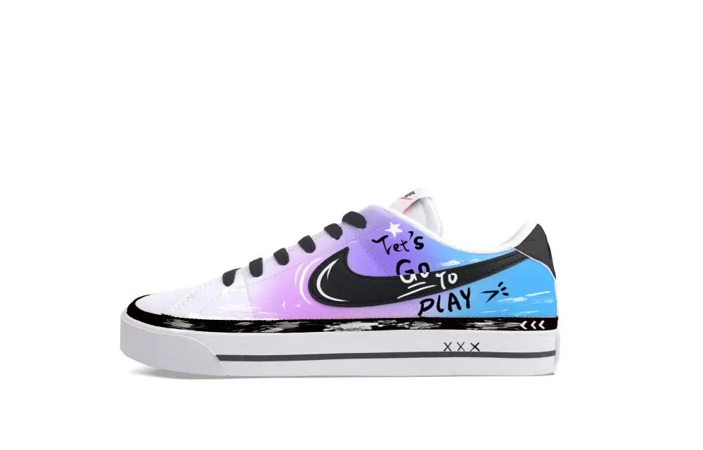 Nike Court Legacy Rock Harbor Street Low Top Skateboard Shoes Unisex Black