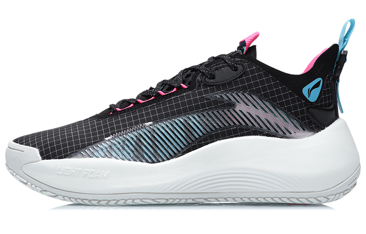 LINING Badfive 1 Basketball Shoes Unisex Low-Top Black/Blue/Pink