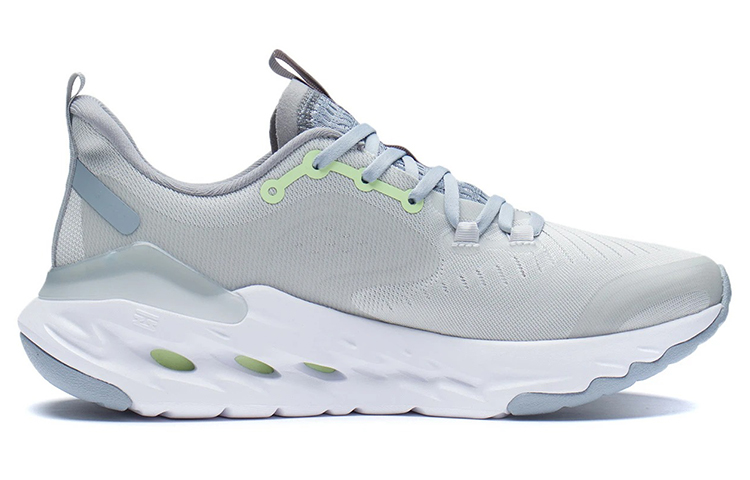 LiNing Shock Absorbers Slip Resistant, Abrasion Resistant, Lightweight Low Top Running Shoes Men's Gray