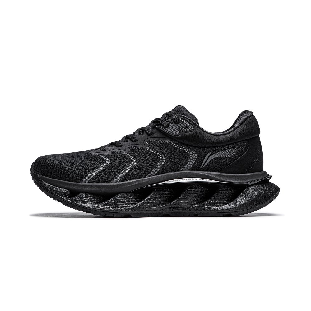 LiNing Cushioning, Wear Resistant Low Top Running Shoes Men's Black