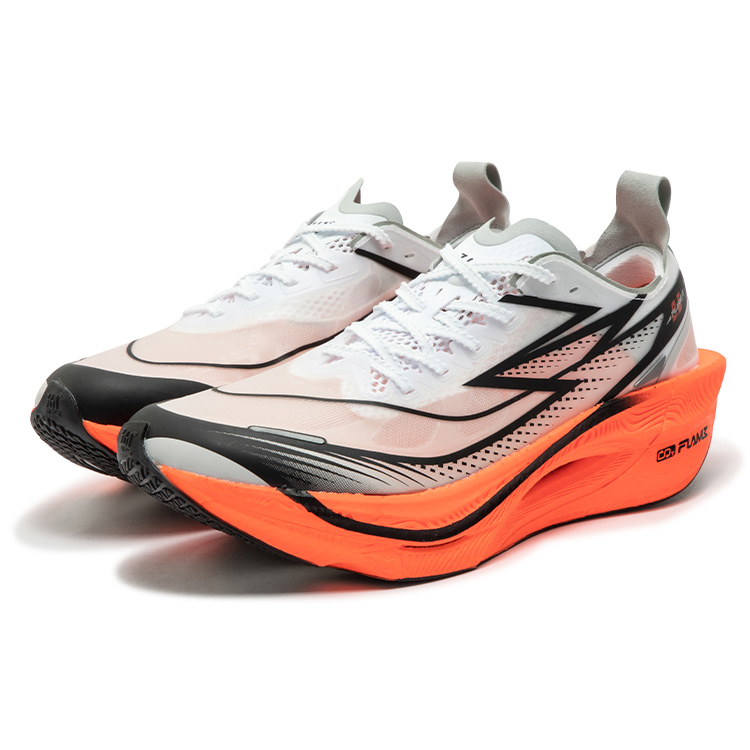 361° Flying Flame 3.5 Cushioning Anti-Slip Wear-Resistant Breathability Low-Top Running Shoes Unisex White Orange