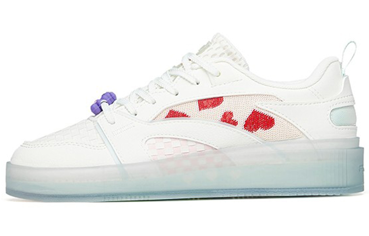 Anta Life Collection Low-Top Skateboard Shoes Women's White Red Blue