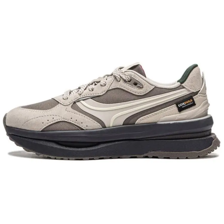 LiNing Zhengrong Cushioning Slip Resistant Breathable Support Rebound Low top Casual Shoes Women's Gray Brown
