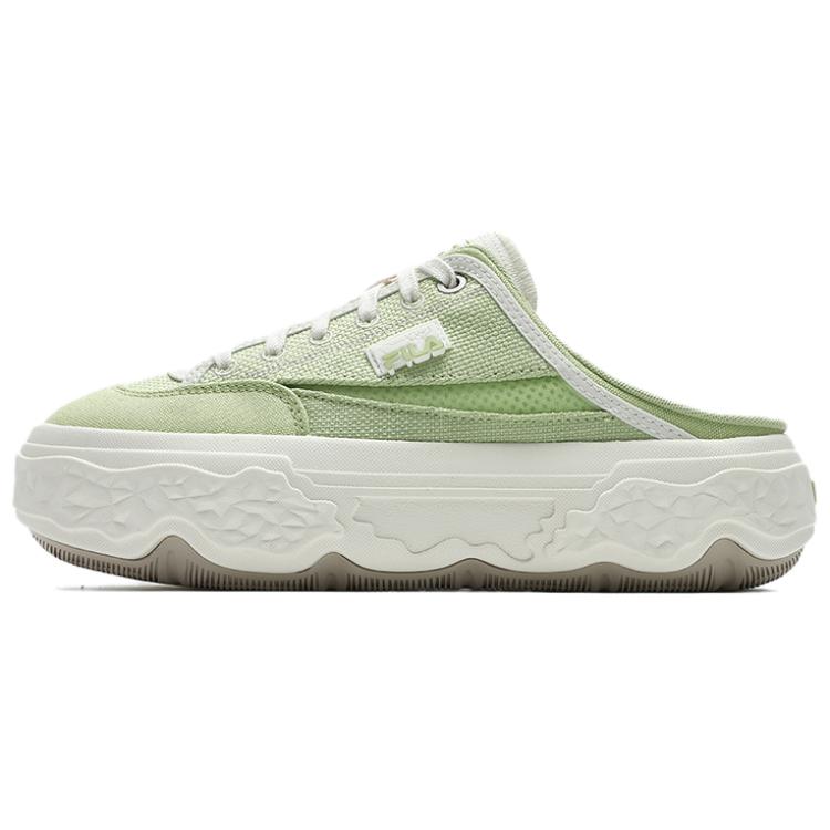 FILA ROCK Rock Mules Anti-Slip And Wear-Resistant Lightweight Low-Top Canvas Shoes Women's Margarita Green