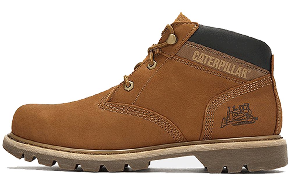 CAT Outdoor Boots Men Brown Yellow
