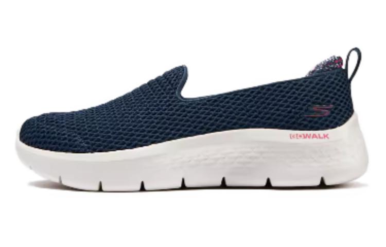 Skechers Cushioning, Wear Resistant Low Top Casual Shoes Women's Marine Blue Pink