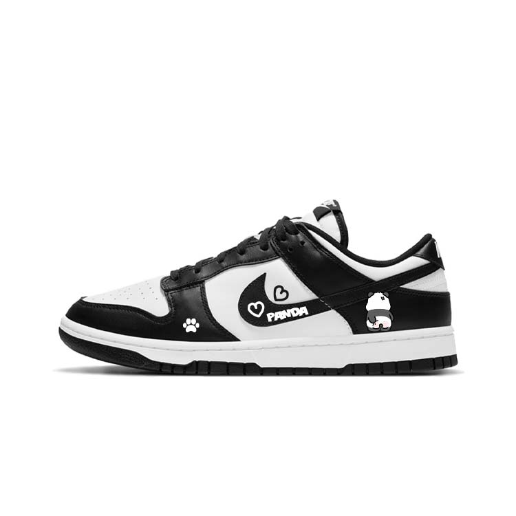 Nike Dunk Wear-Resistant Low-Top Skateboard Shoes Unisex Black White