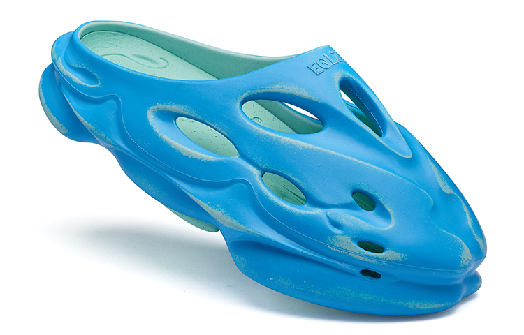 EQLZ EQUALIZER 1100 Quiet Abrasion-Resistant Slide Slippers Unisex Blue Glass
