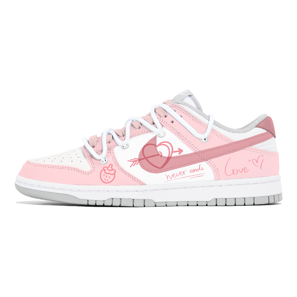 Nike Dunk Anti-Slip Wear-Resistant Low-Top Skateboard Shoes Women's Pink