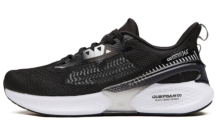 361° Flying Wing Breathable Low Top Running Shoes Women's Obsidian Black