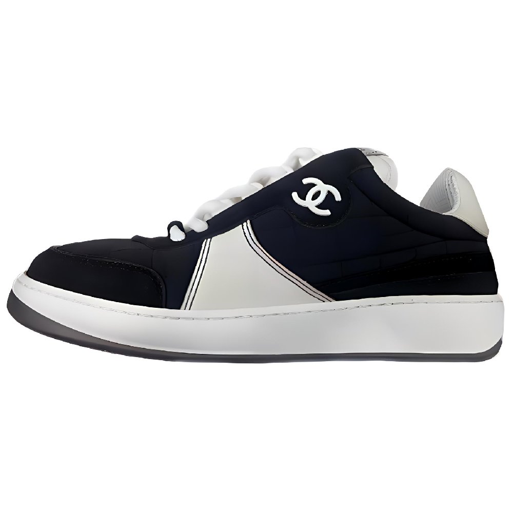 CHANEL Skateboard Shoes Women's Low-Top Black White