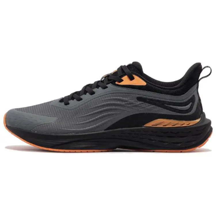 361° FlyFish Cushioned Wear-Resistant Water-Resistant Low-Top Casual Running Shoes Men's Gray Black