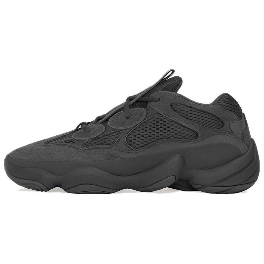 Adidas Originals Yeezy 500 Durable Breathable Low-Top Chunky Sneakers Unisex Black White Blue