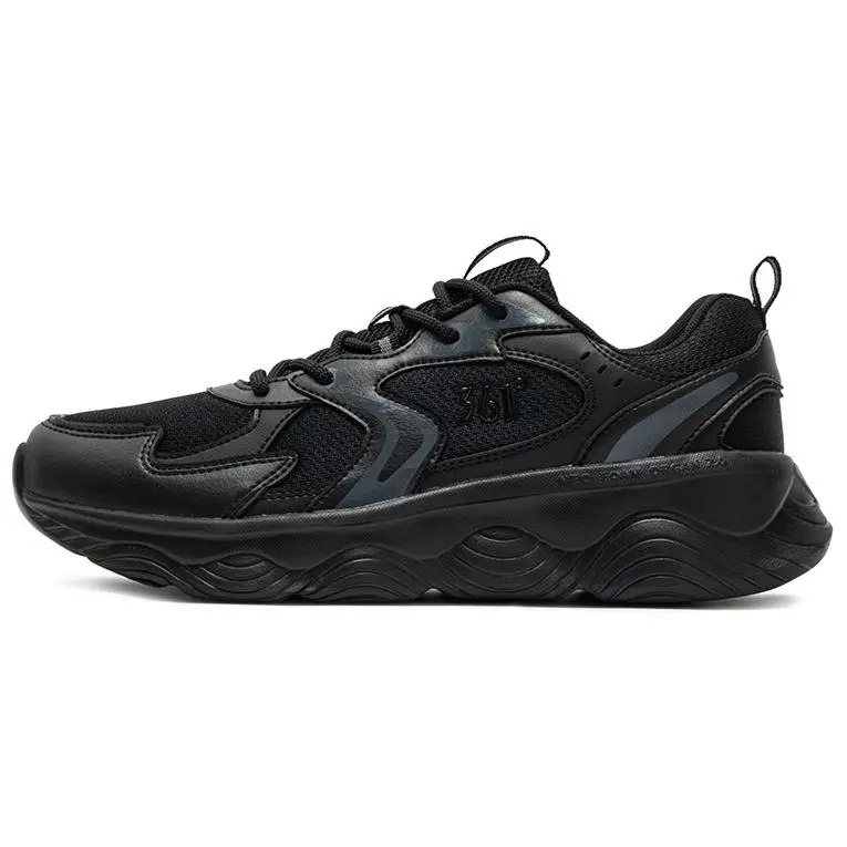 361° Slip Resistant, Abrasion Resistant, Lightweight Low Top Sprint Running Shoes Men's Black Gray