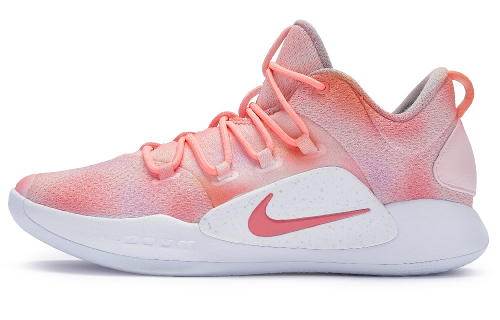 Nike Hyperdunk 10 Cushioning Wear-Resistant Low-Top Basketball Shoes Men's White Pink