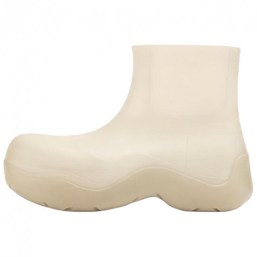 Bottega Veneta Puddle Rain Boots Ankle Boots Men's White