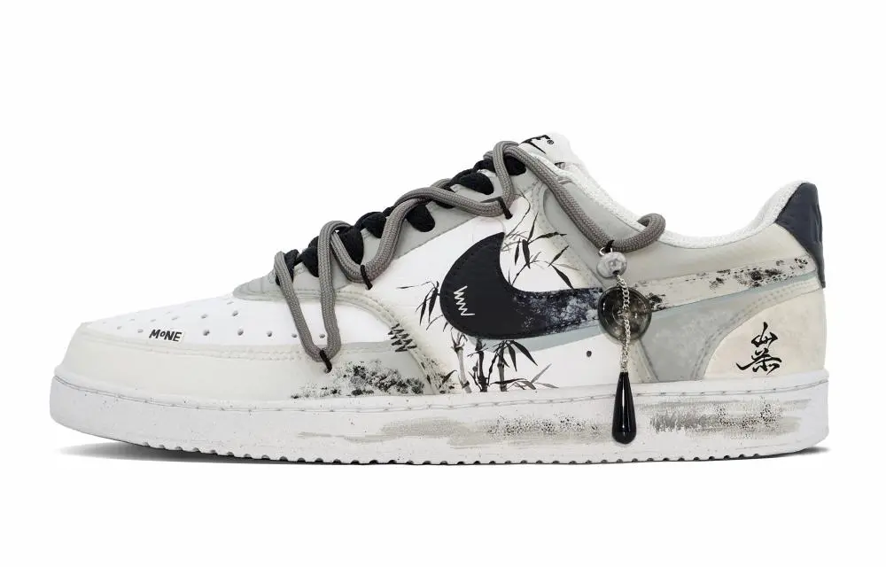 Nike Court Vision 1 Skateboard Shoes Unisex Low top Black/White