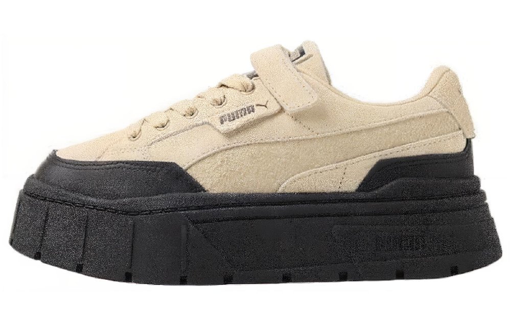 PUMA Mayze Cushioning, Wear Resistant Low Top Skateboard Shoes Women's Khaki