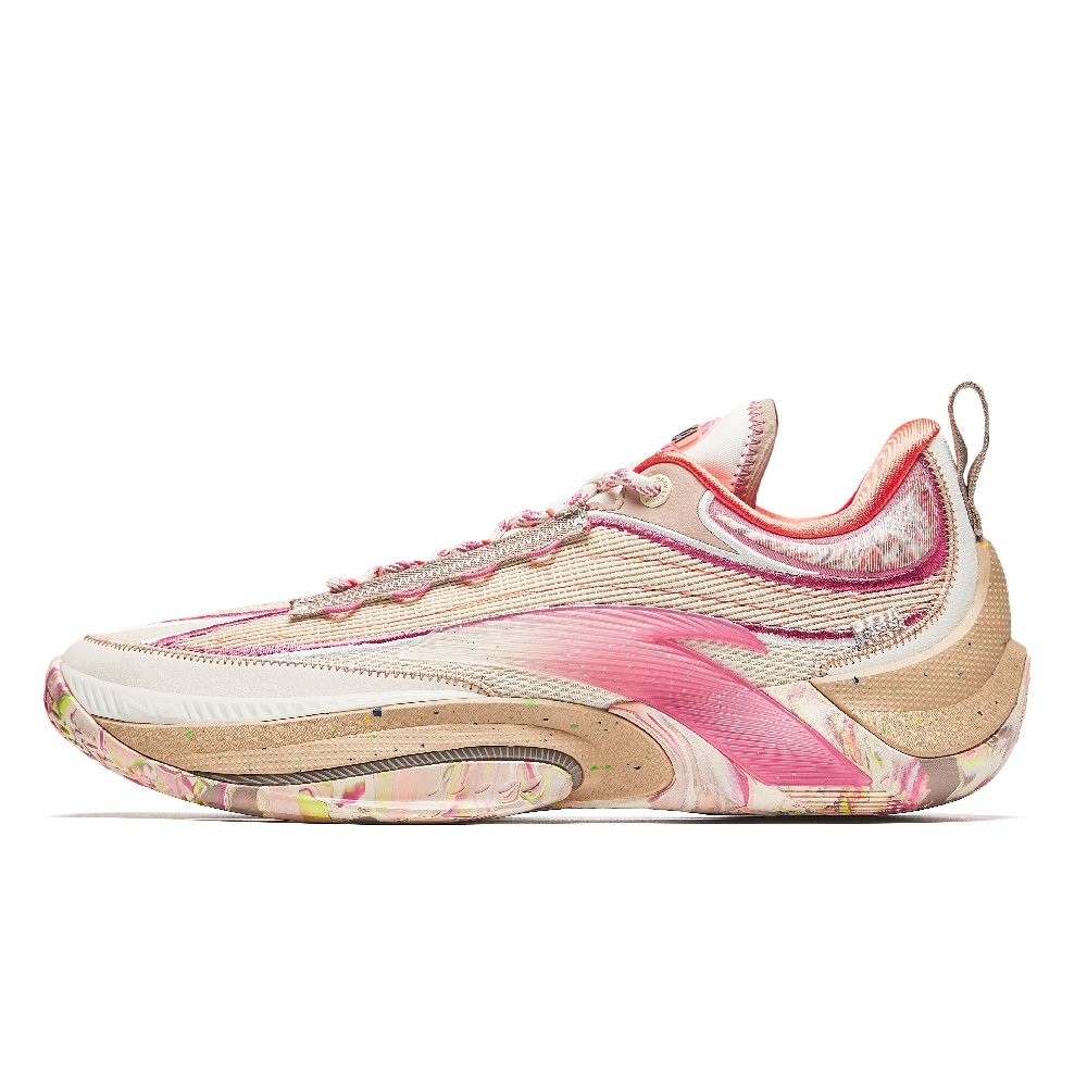 Anta Instant 1 ESG Cushioning, Wear Resistant Low Top Basketball Shoes Men's Pink Orange