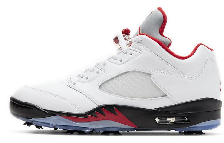 JORDAN 5 Retro Low Golf Fire Red Silver Tongue