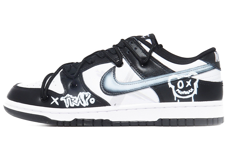 Nike Dunk Low Low-Top Skateboard Shoes Women's Black White
