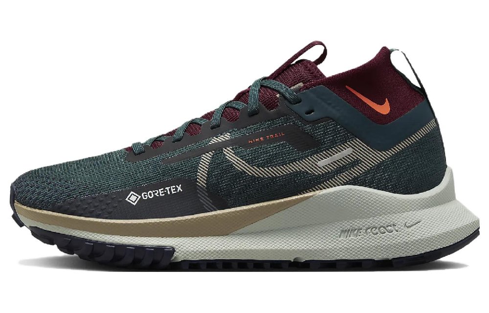 Nike React Pegasus Trail 4 Gore Tex Deep Jungle Night Maroon Ashen Slate Khaki Women's