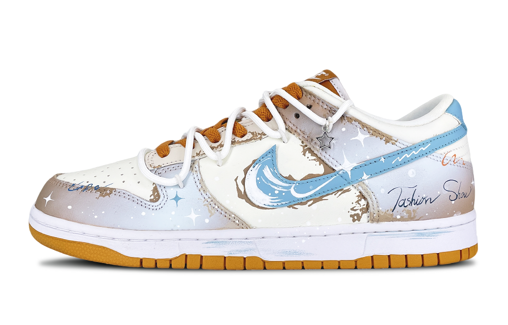 Nike Dunk Skateboard Shoes Unisex Low top Brown/Blue/White