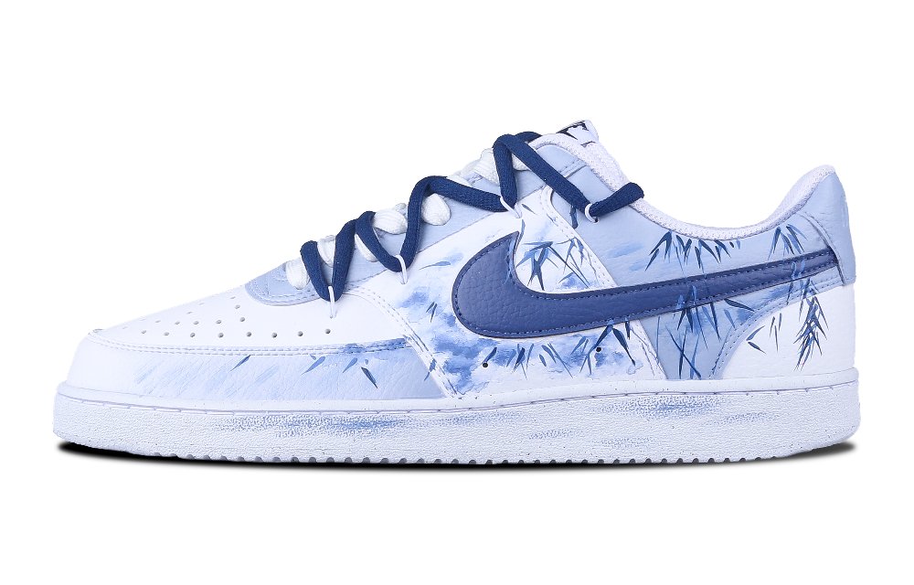 Nike Court Vision 1 Low-Top Skateboard Shoes Unisex Blue White