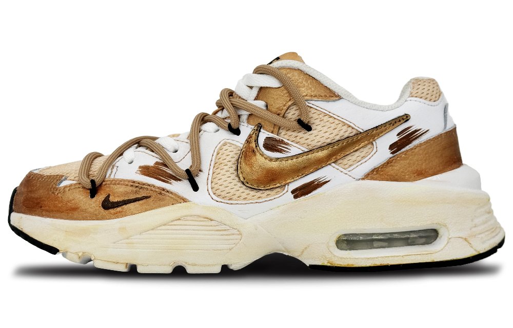 Nike Air Max Fusion Casual Shoes Women's Low-Top Yellow Brown