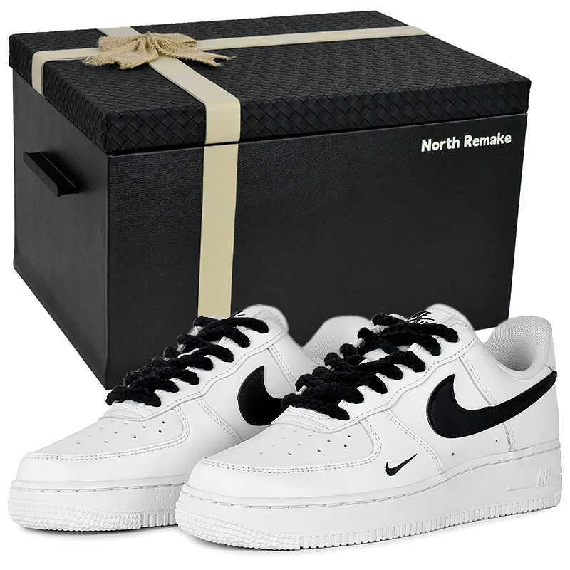 Nike Air Force 1 White Shadow Wear resistant And Lightweight Low Top Skateboard Shoes Unisex Black White