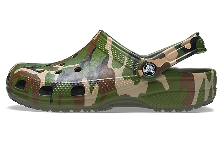 Crocs Beach Army Green Camouflage Sandals