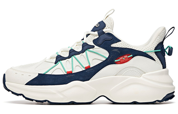 Anta Variety Training Collection Slip Resistant Shock Absorbers Low Top Training Shoes Men's White Blue