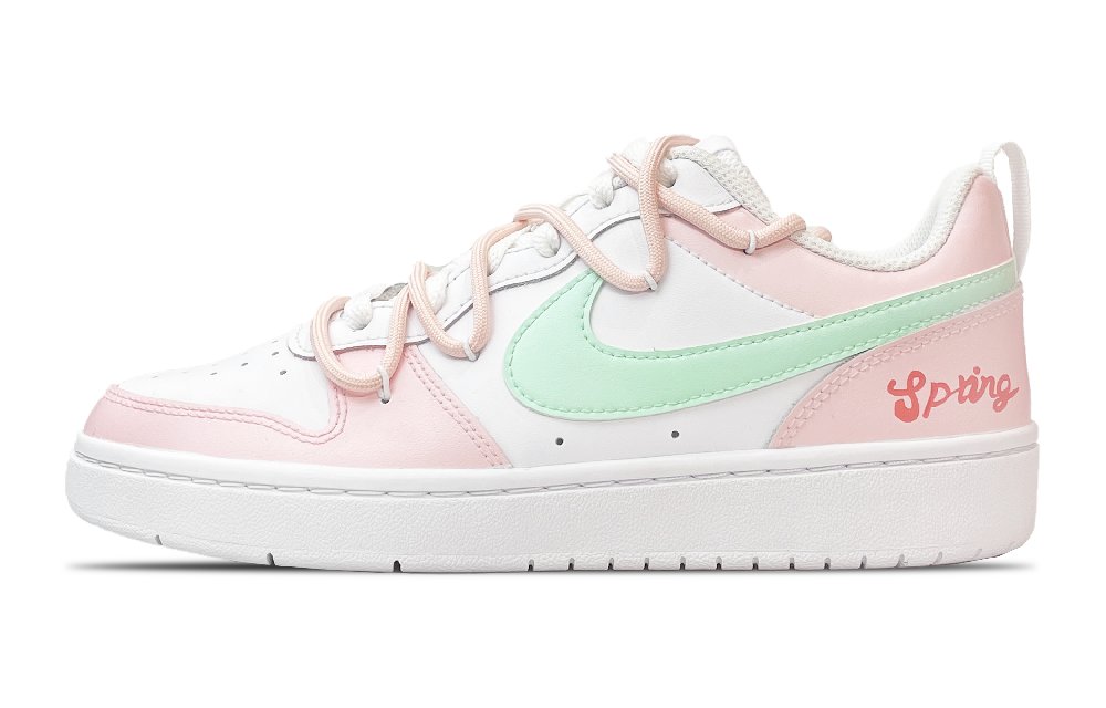 Nike Court Borough Low Anti-Slip Wear-Resistant Low-Top Skateboard Shoes GS Pink