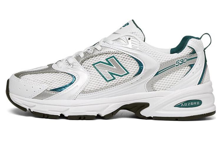 New Balance 530 White Silver Green