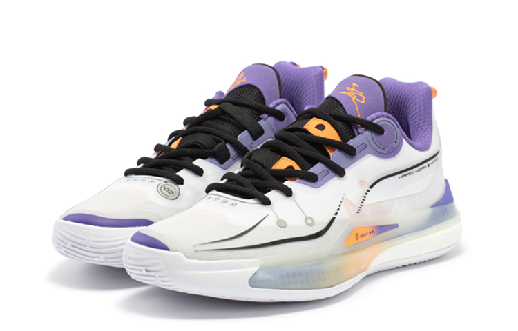 361° DVD2 CQT Shock Absorbers Slip Resistant Abrasion Resistant Breathable Low top Basketball Shoes Men's Purple White купить в интернет-магазине Yoocart с быстрой доставкой по России.